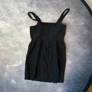 NWT H&M Conscious Black Ruffle Mini Dress Size 12
